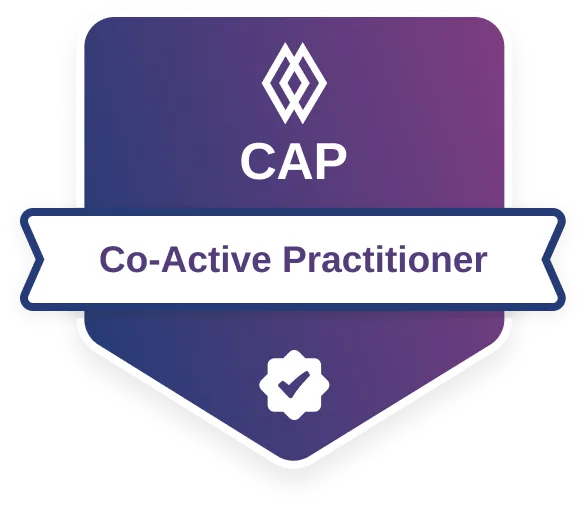 Co-Active Practitioner (CAP) badge